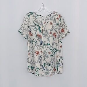 Counterparts Floral Short Sleeve Blouse
